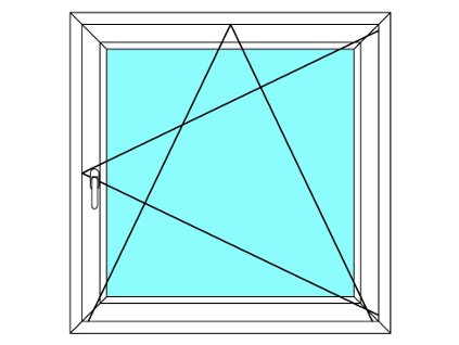 Plastové okno 90x90 Otevírací a Sklopné Aluplast Ideal 4000