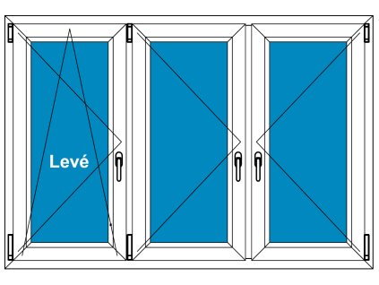 Plastové okno 150x130 Trojdílné se sloupky Aluplast Ideal 4000