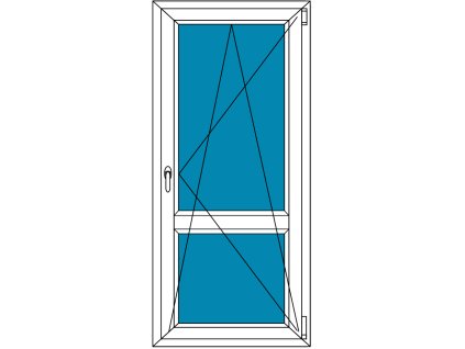 balkon otevírací a sklopný děleny Aluplast Ideal 4000