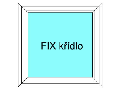 Plastové okno 60x60 Jednodílné Neotevíratelné křídlo FIX Aluplast Ideal 4000