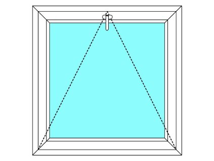 Plastové okno 110x110 Jednodílné Sklopné Větrací Aluplast Ideal 4000