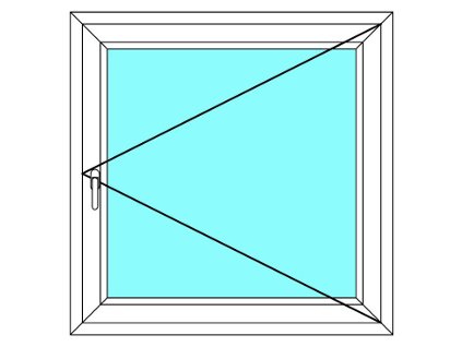 Plastové okno 40x50 Jednodílné Otevírací Aluplast Ideal 4000