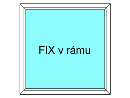 Plastové okno 130x130 Jednodílné Fix v Rámu Aluplast Ideal 4000