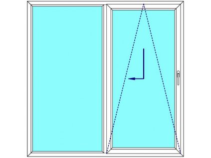 Sklopně posuvné dveře 160x190 PATIO (PSK) Fix v rámu Aluplast Ideal 4000