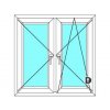 Plastové okno 190x140 Dvoudílné se středovým sloupkem Ekosun 6