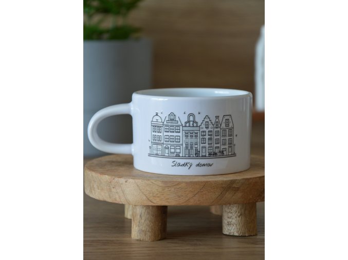 Hrníček makronka "Sladký domov"