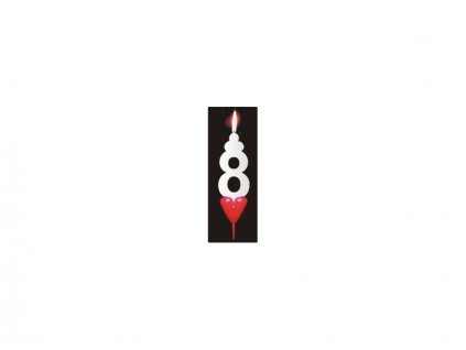 Świeczka do tortu z sercem - 8