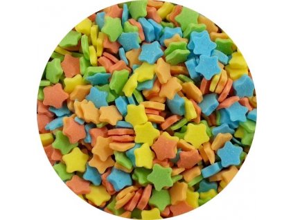 Cukrowe gwiazdki kolorowe - 50g