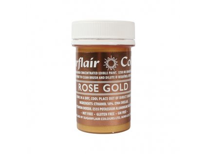 Sugarflair Liquid Glitter Paint - farba w kolorze Rose Gold