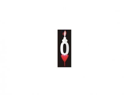 Świeczka na tort z sercem - 0