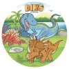 Jadalny papier dinozaury - 20 cm