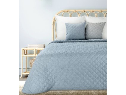 Přehoz na postel LEN1 světle modrý