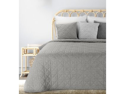 Přehoz na postel LEN2 ocelový