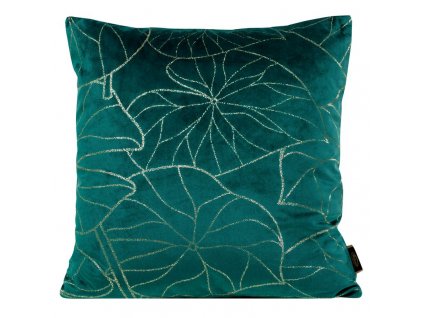 Sametové dekorační povlak na polštář BLINK17 45x45cm - tmavě tyrkysový
