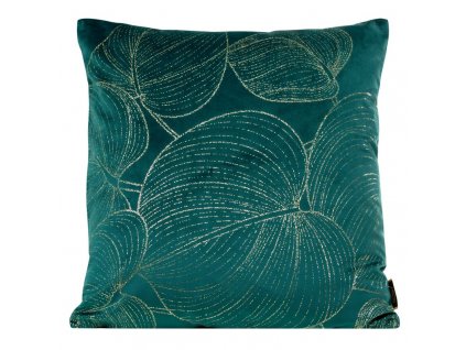 Sametové dekorační povlak na polštář BLINK23 45x45cm - tmavě tyrkysový