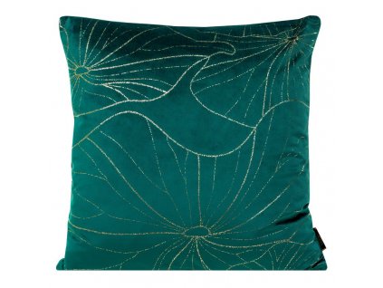 Sametový dekorační povlak na polštář BLINK25 45x45cm - tmavě tyrkysový