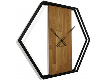 Designové nástěnné hodiny LOFT HEXAGON 80cm
