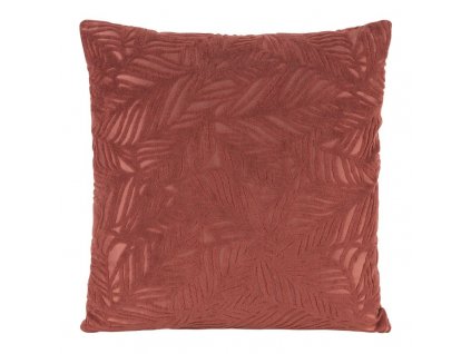 Sametové dekorační povlečení na polštář s reliéfním vzorem OCTAVIA v tmavě růžové barvě - 40x40cm