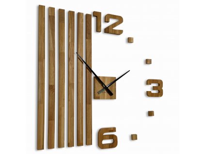 Luxusní nástěnné dřevěné hodiny LAMELE 100cm