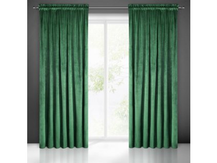 Sametový závěs ZUW-02 v tmavě zelené barvě