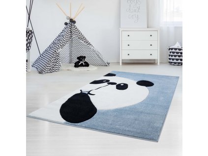 Dětský koberec BEAUTY modrá panda