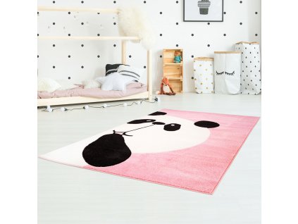 Dětský koberec BEAUTY růžová panda