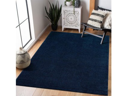 Jednobarevný koberec FANCY 900 - tmavě modrý