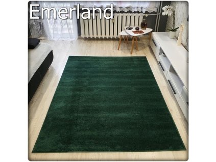 Jednobarevný koberec Super SOFT tmavě zelený