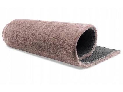 Kožešinový koberec OSLO - pudrově růžový
