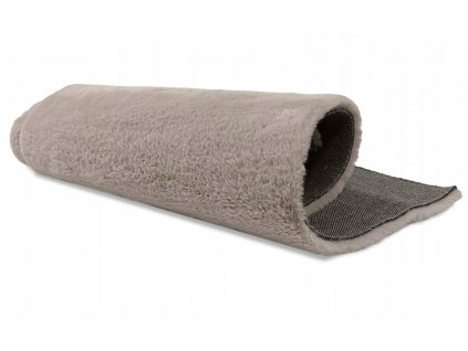 Kožešinový koberec OSLO - šedo béžový