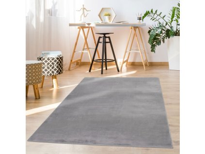 Kožešinový koberec TOPIA - šedý