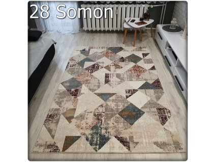 Moderní koberec LUXESS vzor 28 bordó