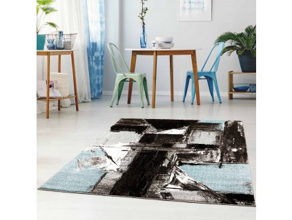 Moderní koberec MODA SOFT šedo modrý 1134