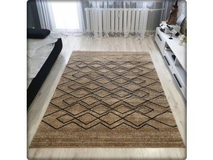 Moderní koberec RIO vzor 166 hnědý