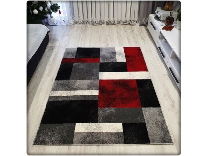 Moderní koberec SUMATRA - Červený vzor