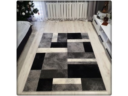 Moderní koberec SUMATRA - Černý vzor