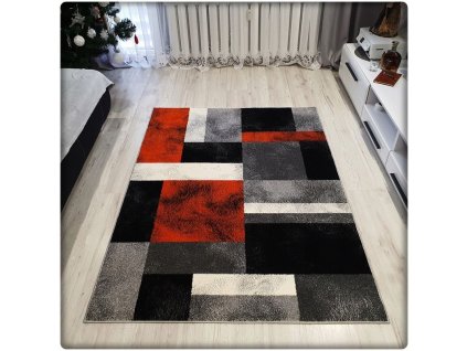 Moderní koberec SUMATRA - Oranžový vzor