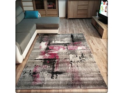 Moderní koberec SUMATRA - růžový Picasso