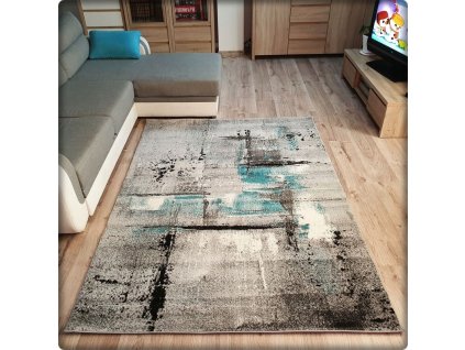 Moderní koberec SUMATRA - tyrkysový Picasso