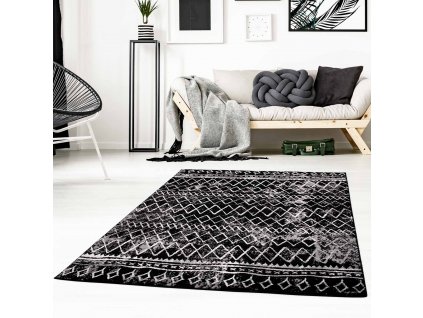 Moderní koberec TIMELESS - 7547 černo bílý