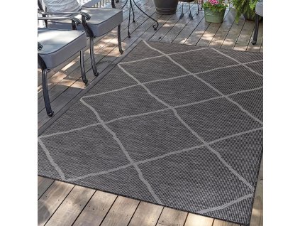 Šňůrkový koberec PALM B3075A černý