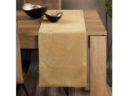 Elegantní sametový běhoun na stůl BLINK 14 zlatý