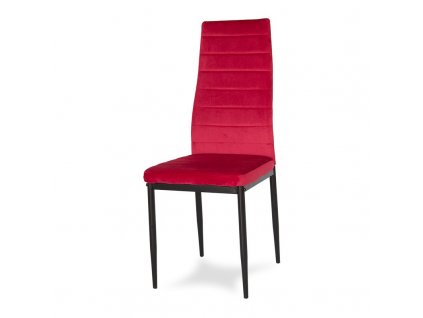 Sametová jídelní židle Collet červená