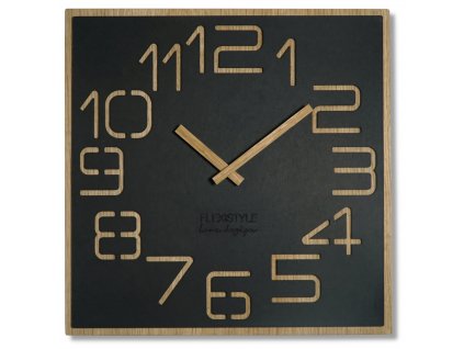 Moderní dřevěné hodiny EKO Digits - 40cm