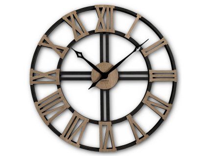 15433 4 moderne drevene hodiny eko loft grande dub 80cm
