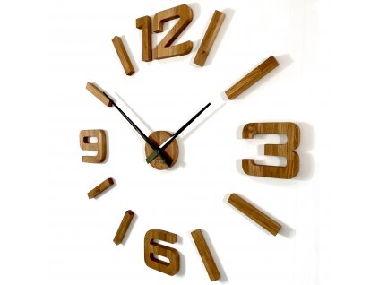 Moderní dřevěné hodiny EKO Stick - Dubové 130cm