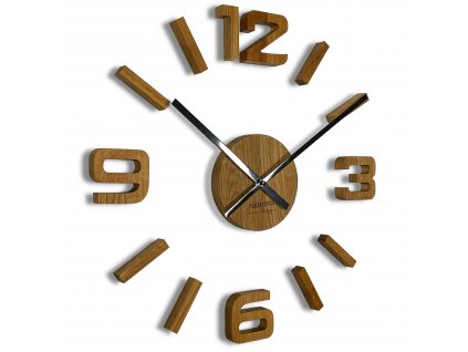 Moderní dřevěné hodiny EKO Stick B - Dubové 75cm