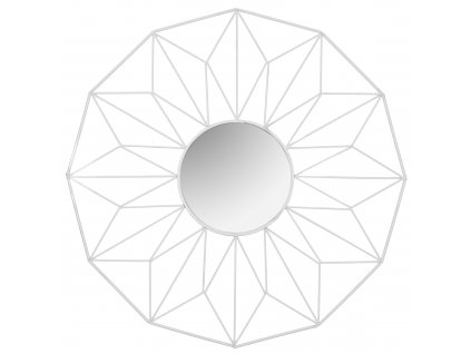 1001043 moderní geometrické zrcadlo bílé 58cm