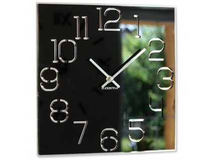 Moderní nástěnné hodiny DIGIT černé - 50cm