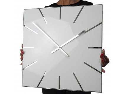 997683 moderní nástěnné hodiny exact bílé 50cm